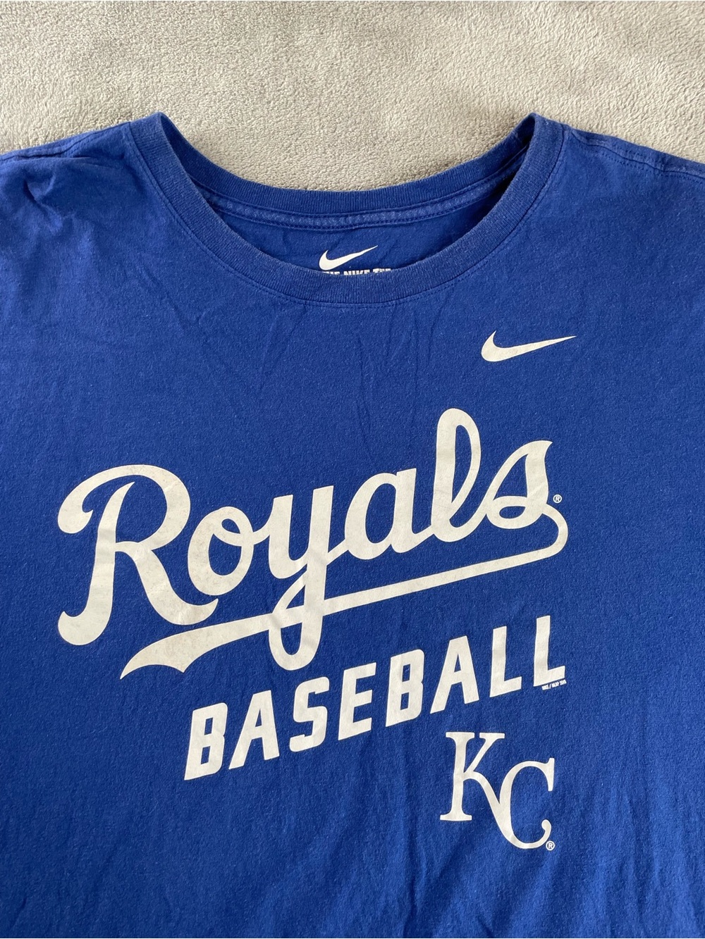 Nike Kansas City Royals T Shirt Men's XXL 2XL Blue Adult MLB Baseball Casual Tee